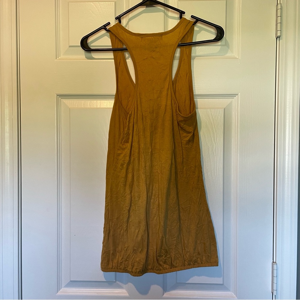 Charlotte Russe Mustard Yellow Scrunchie Tank Top